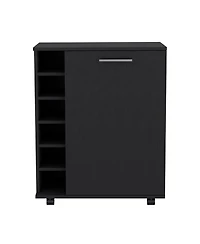 Flynama Bar Cart with Integrated Storage, Spacious Cabinet and Smooth Rollers