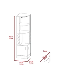 Flynama Bar Cabinet with 1 Cabinet, 2 Shelfs Finish