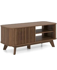 Gouun Rectangular Coffee Table with Adjustable Shelves Storage