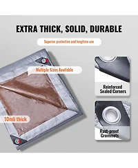 Sugift Waterproof Outdoor Cover Tarp 10 Mil Uv and Temperature Resistant