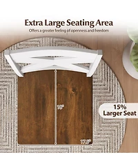 Gymax 24 Swivel Barstools Set of 2 w Backrest Large Seat Footrest for Kitchen Island