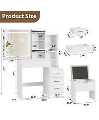 Homfan Modern Makeup Vanity Desk