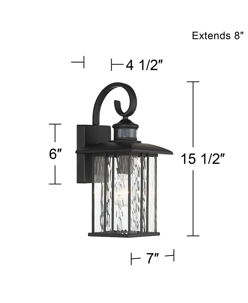 John Timberland Deaver 15 1/2" High Farmhouse Rustic Outdoor Wall Light Fixture Mount Porch House Motion Sensor
