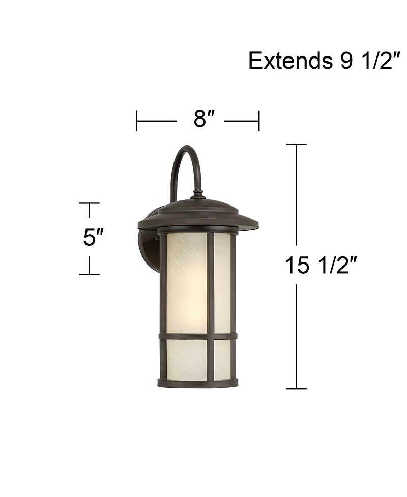 John Timberland Cressona 15 1/2" High Oil-Rubbed Bronze Outdoor Wall Light