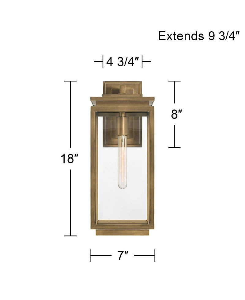 Possini Euro Design Possini Euro Atkins 18" High Die Cast Brass Outdoor Light