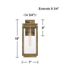 Possini Euro Design Possini Euro Atkins 18" High Die Cast Brass Outdoor Light