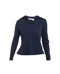 Wilt Clothing Women's Scoop Neck Long Sleeve Polo Tee