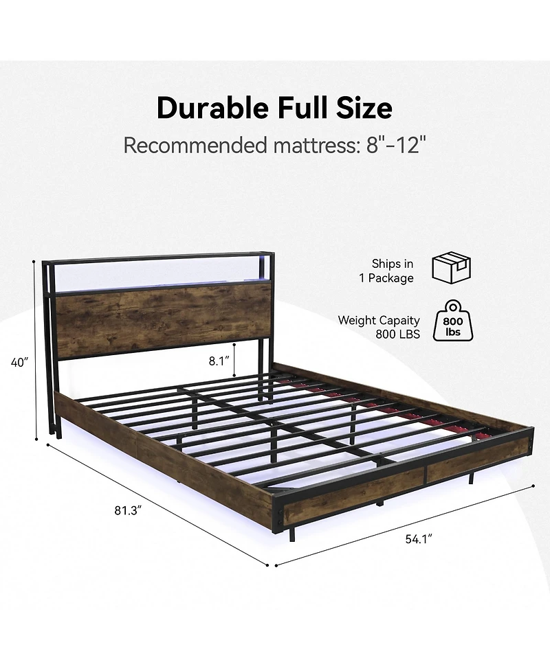 Sailvan Bed Frame With Led Lights