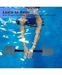 Hikeen Aquatic Exercise Eva Foam Water Dumbbells Pool Resistance Barbells, Set of 2