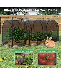 Sugift Large Tunnel Crop Cage with Roll Up Zippered Doors