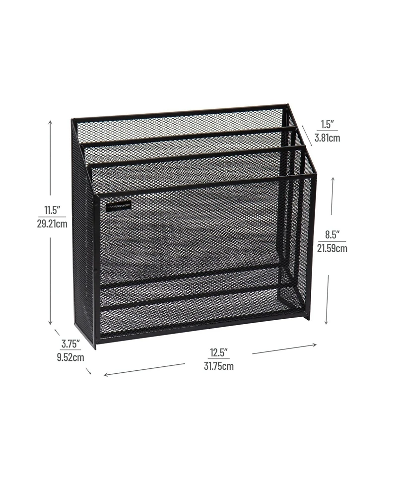 Gnuadz Vertical File Storage Desktop Organizer Metal Mesh Single