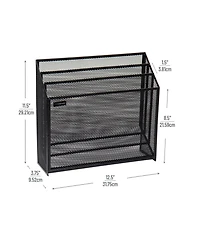 Gnuadz Vertical File Storage Desktop Organizer Metal Mesh Single