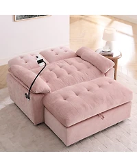 Streamdale Furniture Reclining Sofa with Ottoman and Usb