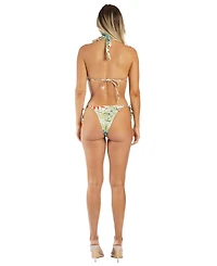 La Moda Clothing Women's Tropical Halter Bikini Set