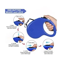 Cowin Retractable Dog Leash 16ft Pet Walking Leash with Anti-Slip Handle Hand Brake