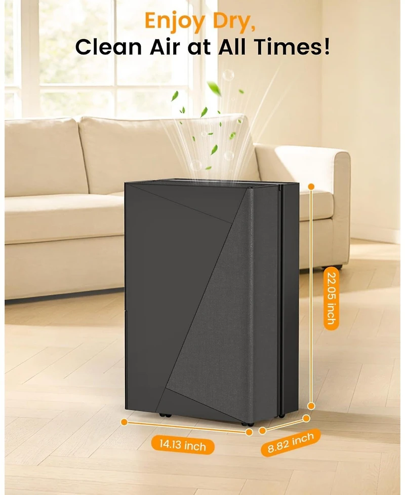 Cowsar 80 Pint Dehumidifier for 4500 Square. Feet, Energy Star, with Drain Hose