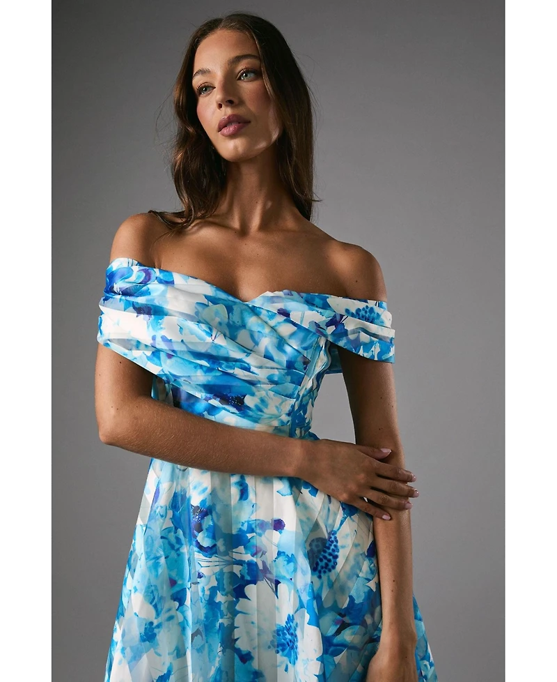 Coast Women's Off-Shoulder Floral Statement Midi Dress