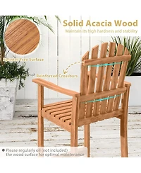 Sugift Tall Adirondack Chair with Armrests and Footrest for Deck