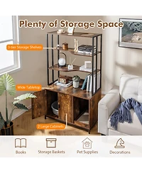 Cozito Cat Litter Box Enclosure 3-Tier 61 in Shelves Scratcher