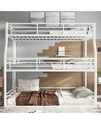 Streamdale Furniture Metal Triple Bunk Bed With Rails