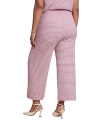Eloquii Women's Tweed Effect Sweater Pant