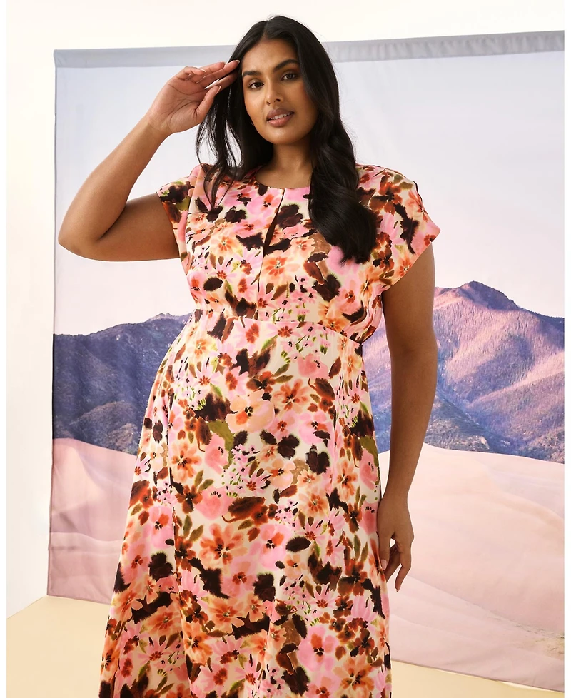 Estelle Atreides Floral Midi Dress