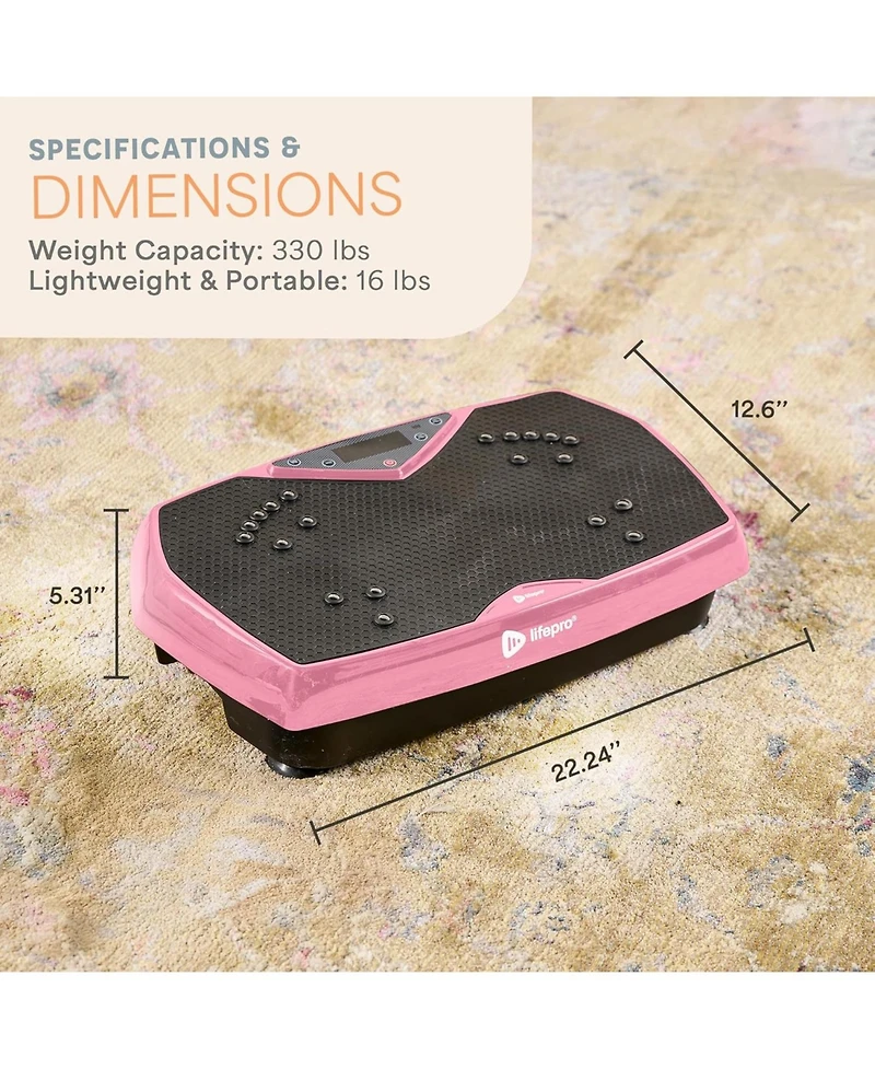 Lifepro Vibration Plate Exercise Machine with Magnetic Acupoints – Full Body Vibration Platform Lymphatic Drainage Massager