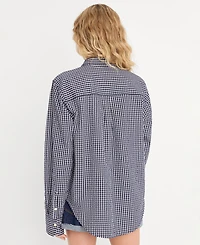 Good American Women's Cotton Seersucker Classic Shirt