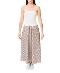Central Park West Women's Laurel Cable Gingham Two for Dress