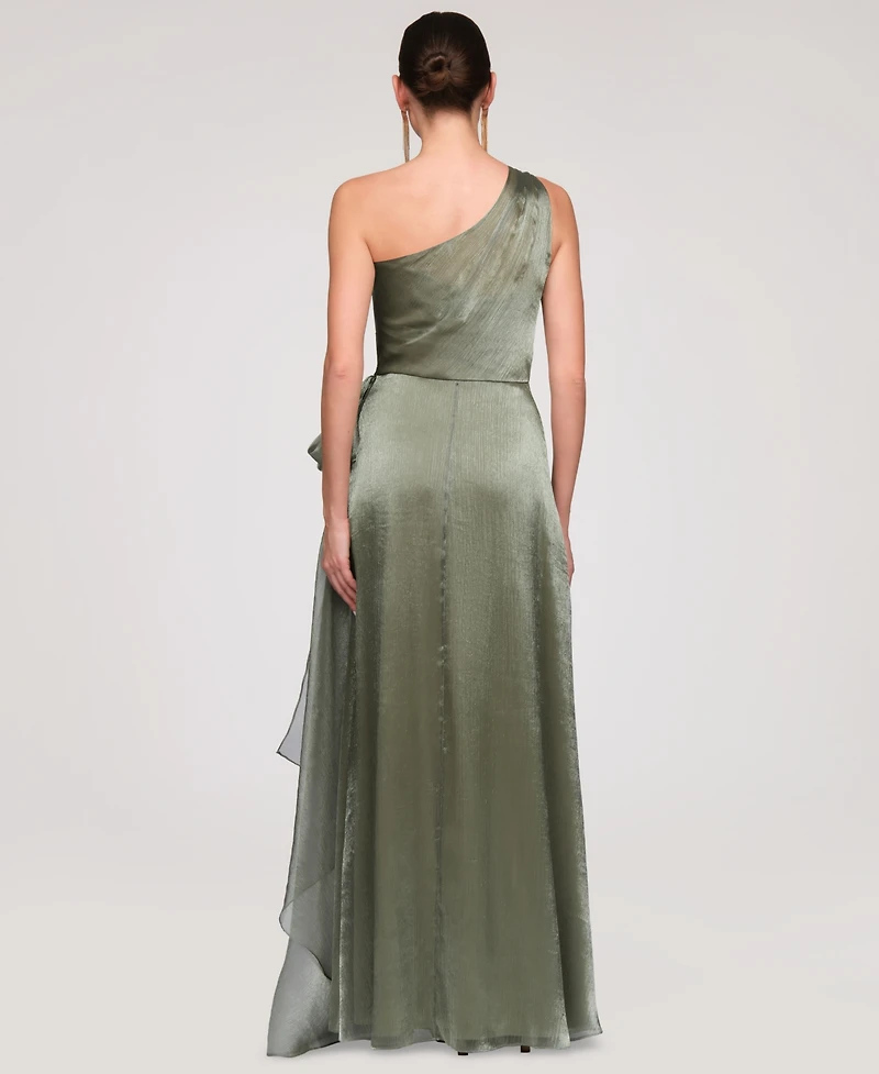 Js Collections Women's Metallic One-Shoulder Dress
