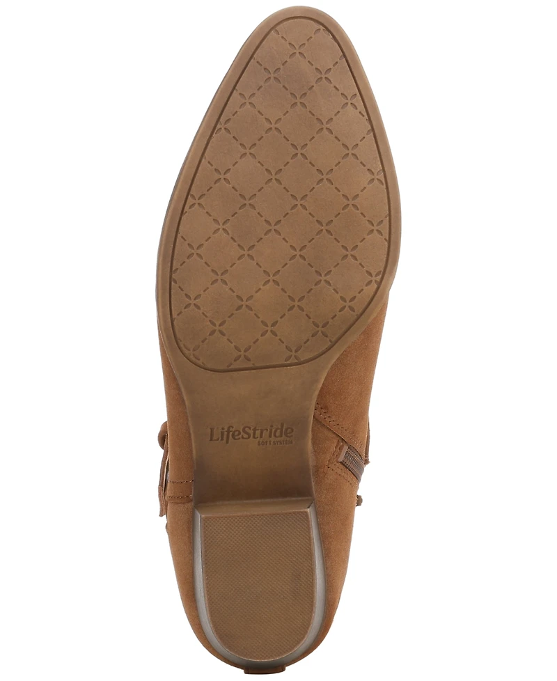 LifeStride Women's Oaklyn Zip Short Pointed Toe Booties