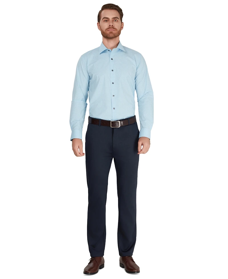 Alfani Men's Geometric Print Slim-Fit Dress Shirt, Macy's Exclusive