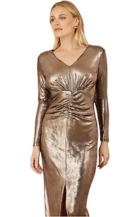 Yumi Women's Long Sleeves With Maxi Dress