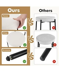 Gouun Boucle Dining Chairs Set of 4 with Curved Backrest and Metal Legs, 20.5x20.5x31 in