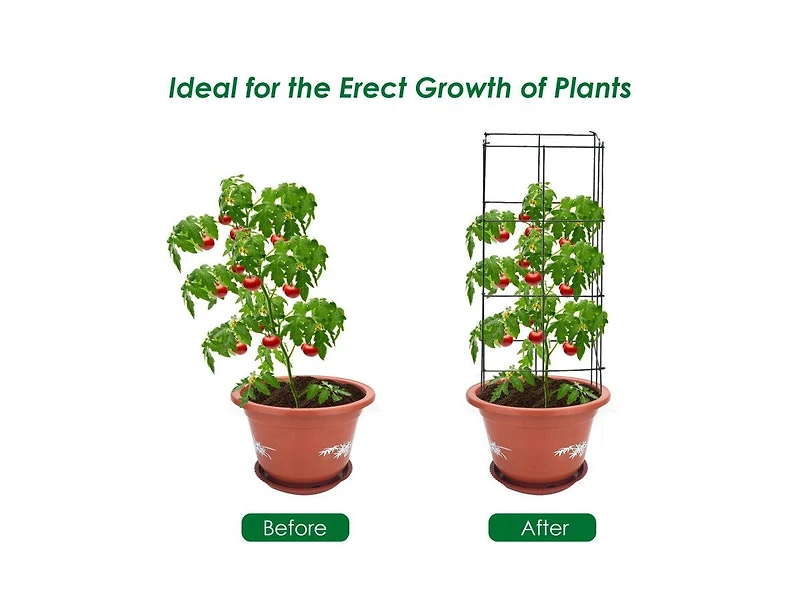 Lucky One 4 Pack Garden Trellis for Climbing Plants, Folding Metal Plant Support