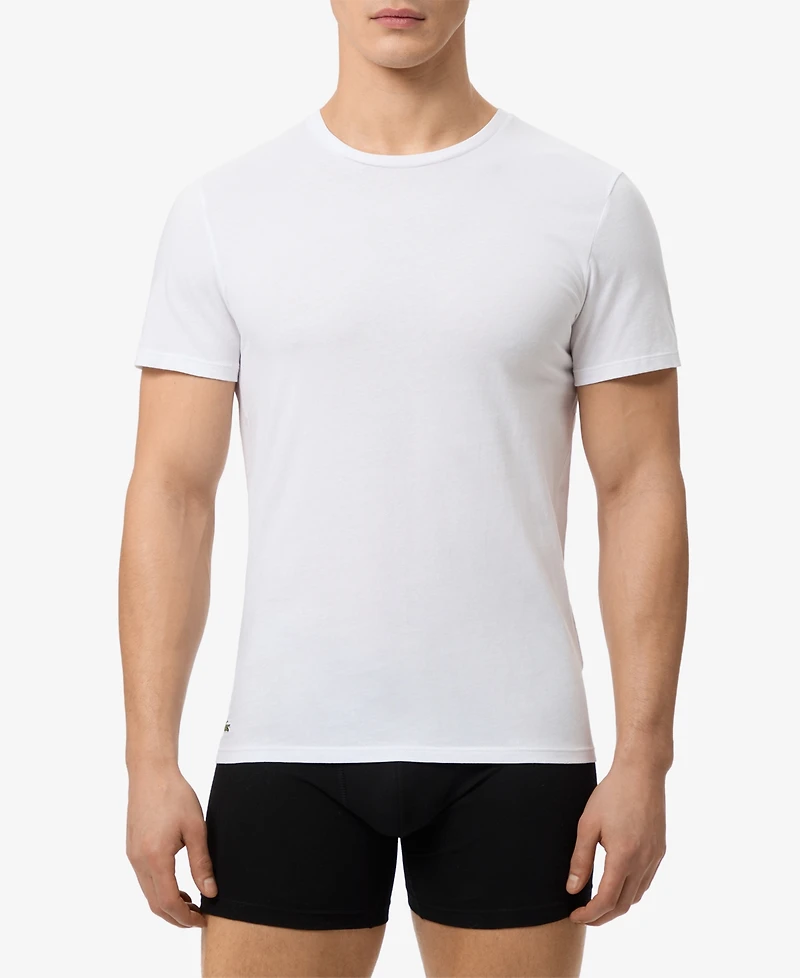 Lacoste Men's 5-Pack Slim Fit Crewneck Undershirts
