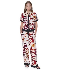 Dkny Women's Printed Short-Sleeve Camp Shirt