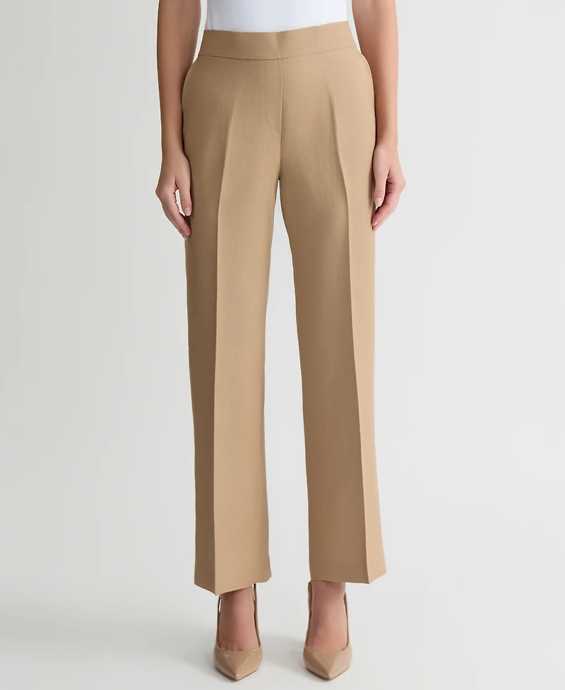 Kasper Women's Linen-Blend Pull-On Pants