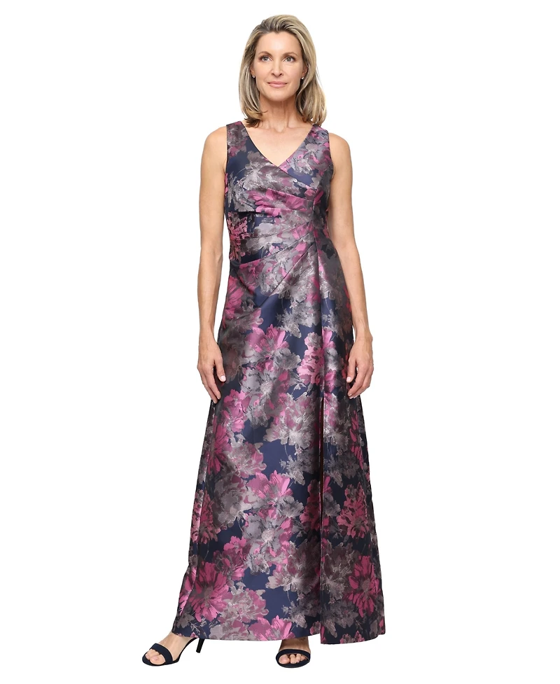 Sl fashions women's printed jacquard dress