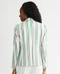 Kasper Women's Striped Flap-Pocket Blazer
