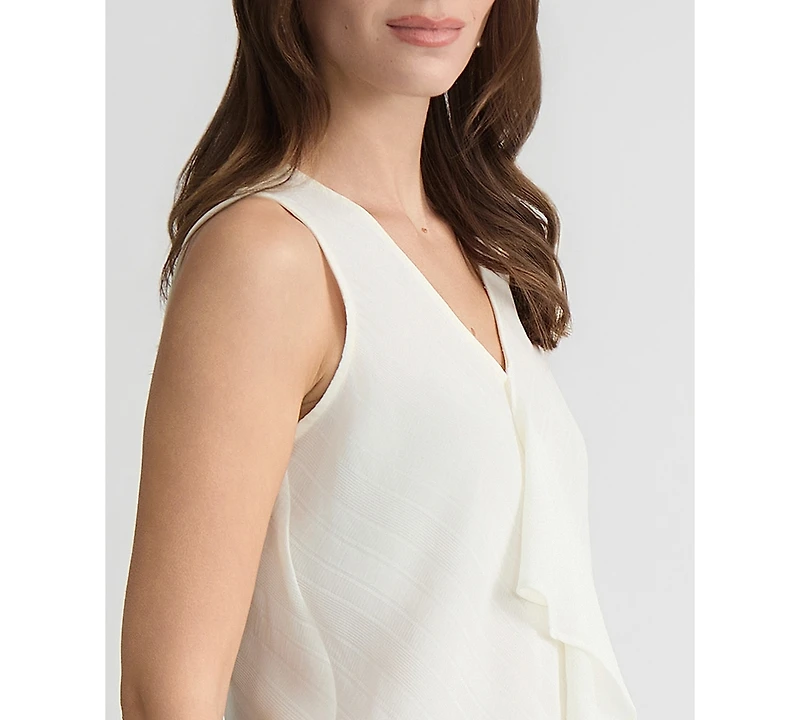 Kasper Women's Ruffle-Front Sleeveless Top