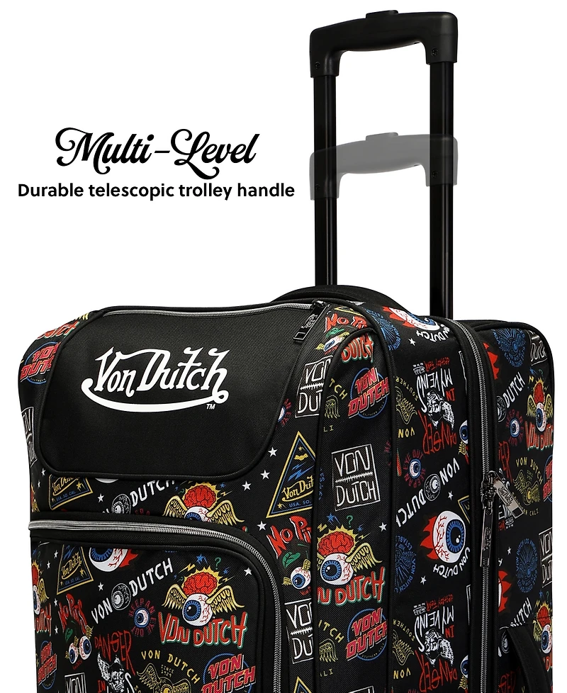 Von Dutch Jax 28" Checked Rolling Duffel