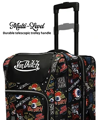 Von Dutch Jax 28" Checked Rolling Duffel