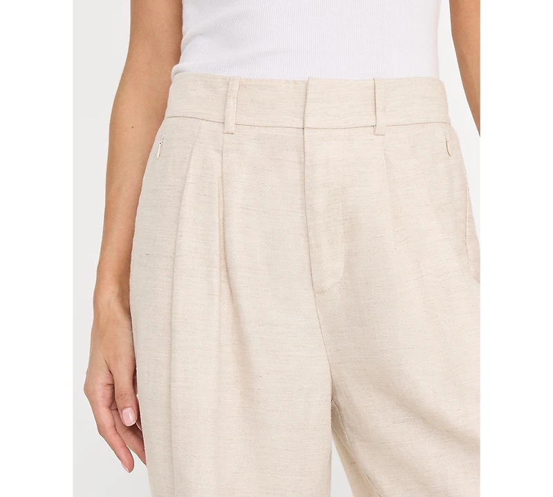 Good American Women's Mid-Rise Wide Leg Trousers
