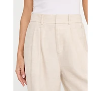 Good American Women's Mid-Rise Wide Leg Trousers
