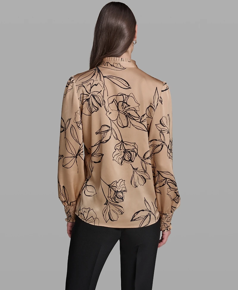 Karl Lagerfeld Paris Women's Mock Neck Top