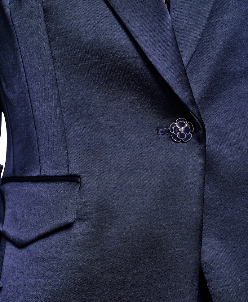 Karl Lagerfeld Paris Women's Collared One-button Jacket