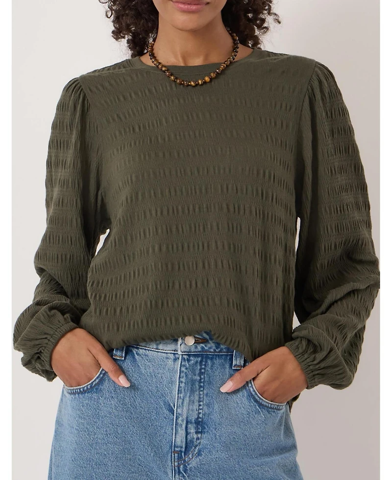 Hush Women's Thalia Seersucker Jersey Top