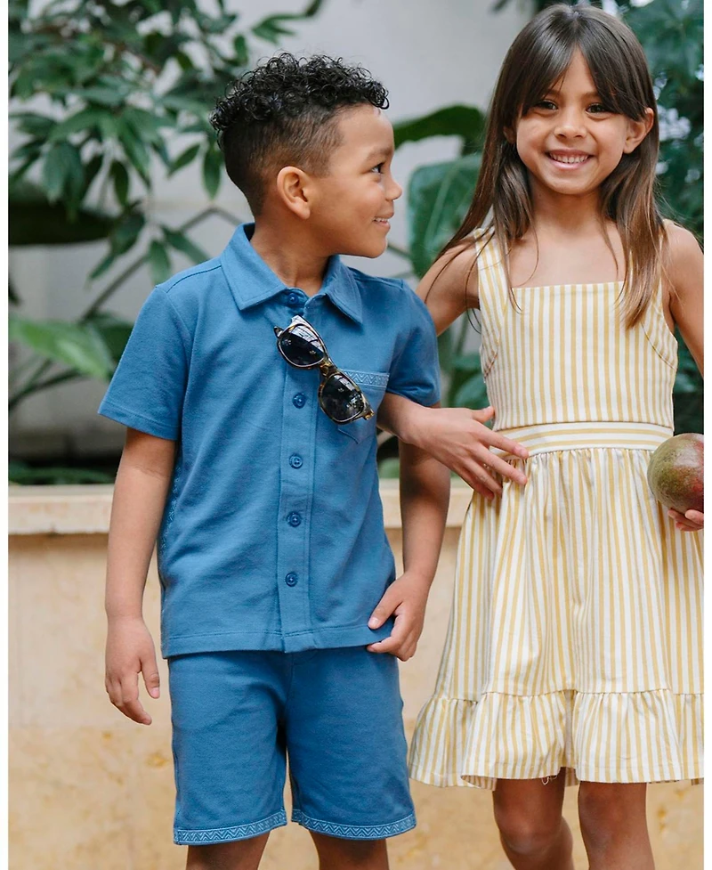 Hope and Henry Toddler Boys' Organic Short Sleeve Pique Shirt