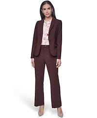 Calvin Klein Petite Notch Collar One-Button Jacket